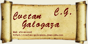 Cvetan Galogaža vizit kartica
